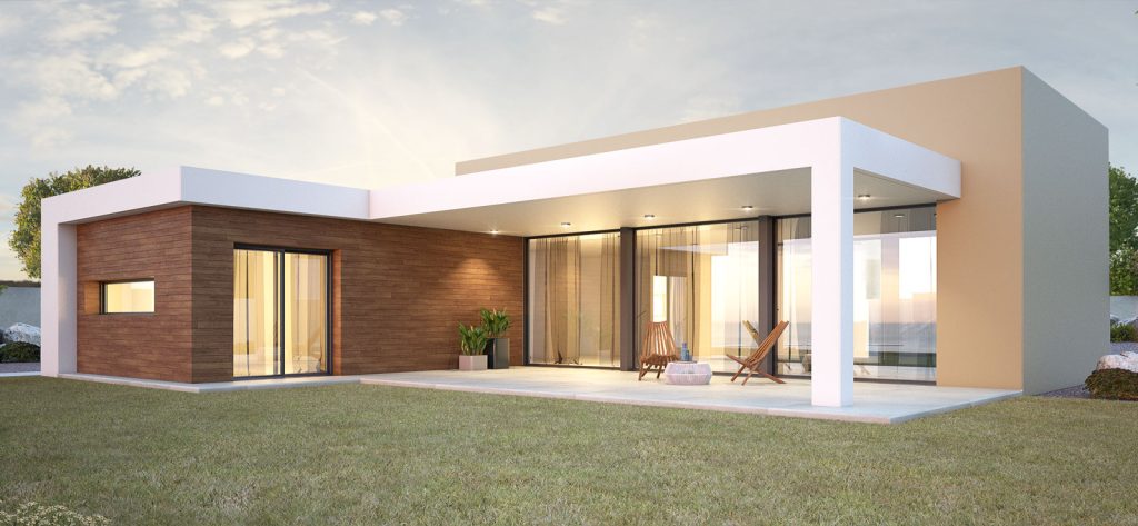 casa prefabricada de 90 metros en hormigón y acero